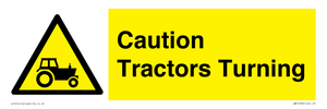 Caution Tractors Turning
